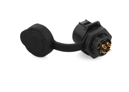 Conector panel pasante Hembra Redondo IP67 2P LP16
