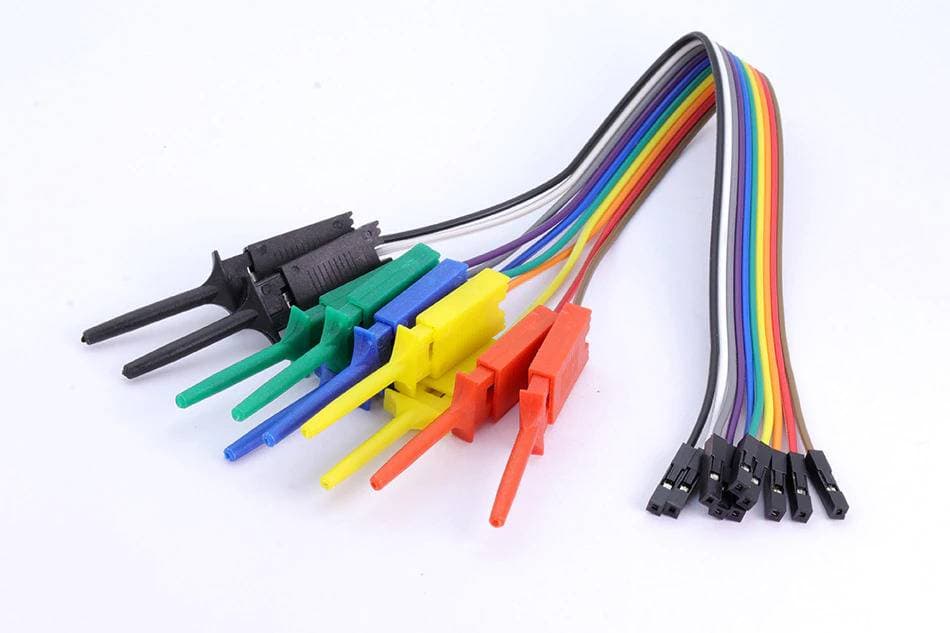 Cables con pinzas para pruebas con header Hembra