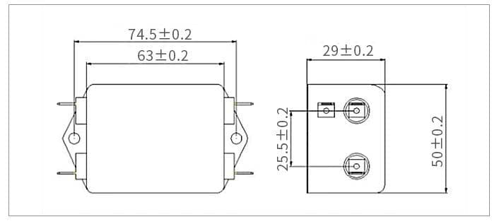 Filtro de linea EMI/EMC CW4-30A-T