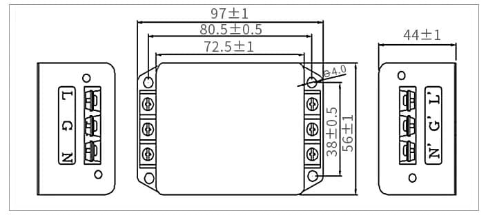 Filtro de linea EMI/EMC CW4L2-30A-R