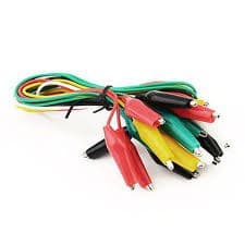 Pack Cable Caiman / Alligator Clips 10 Piezas