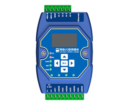 Modulo Adquisicion I/O  4AI 4AO 4-20ma Modbus RS485 TCP/IP - EBYTE