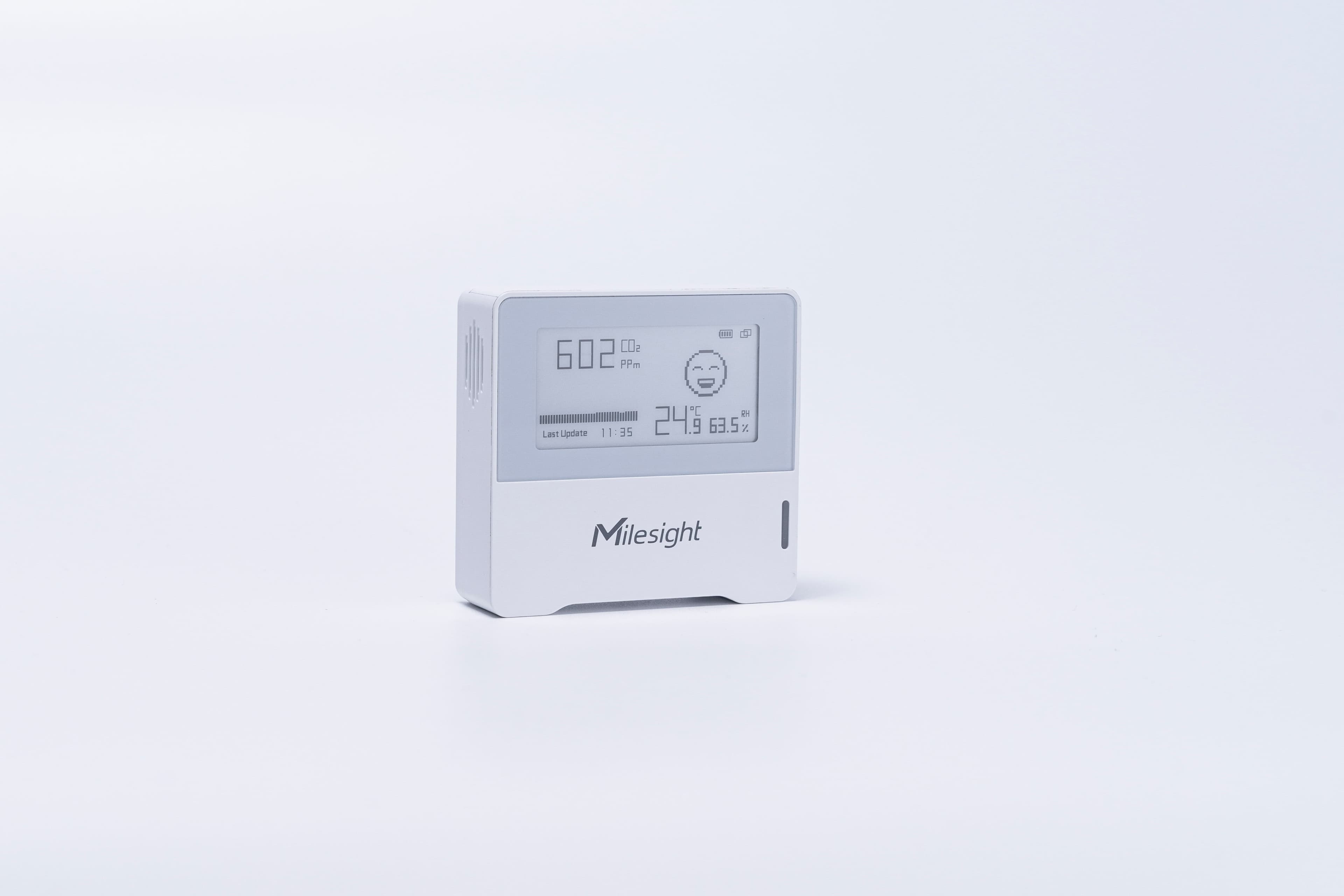 Sensor LoRaWAN de CO₂, Temperatura y Humedad con Pantalla E-Ink AM103 – Milesight