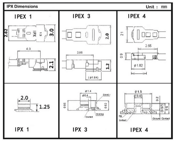 Conector antena Pigtail RP-SMA IPEX 20cm