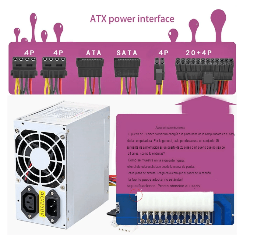 Adaptador Fuente ATX PC a Bornera