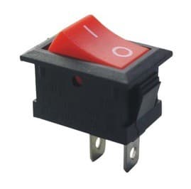 Interruptor switch ON-OFF 10A KDC1-101 Rojo y Negro