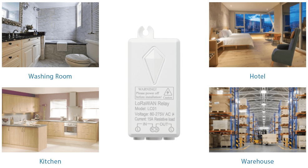 Relé Inteligente LoRaWAN 15A 80–275VAC - LC01 - Dragino