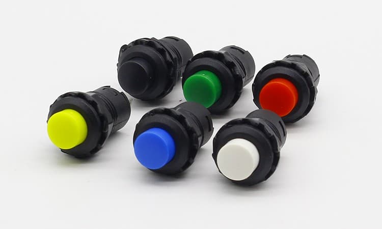 Boton Pulsador con bloqueo 12mm SPST