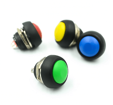 Pack 5 Unidades - Boton Pulsador momentaneo 12mm SPST corto