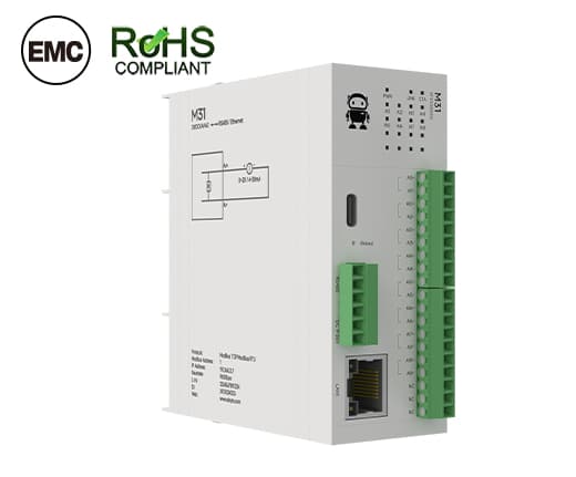 Módulo I/O Industrial 8 Entradas Analógicas 4-20 mA Modbus TCP/RTU M31-XFXX0800G-U – Ebyte