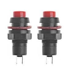 Boton Pulsador DS-213 con bloqueo 12mm SPST con empaquetadura