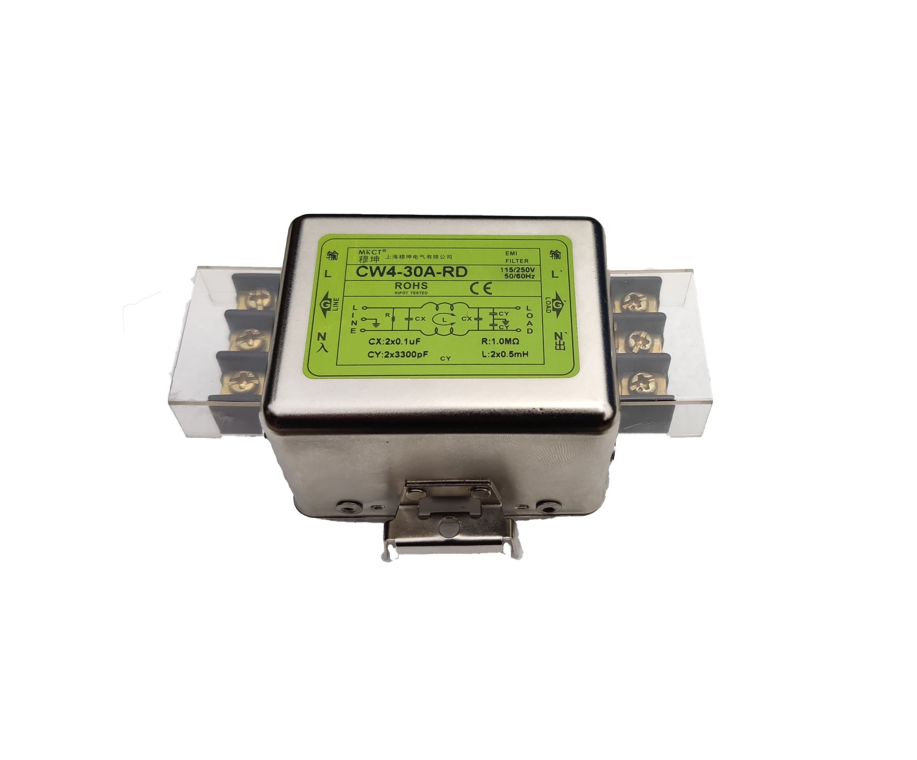 Filtro de linea EMI/EMC CW4-30A-RD con soporte lateral