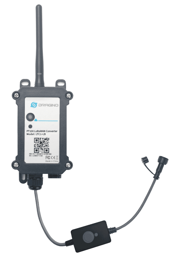 Transmisor de Temperatura LoRaWAN para Sonda PT100 LTC1-LB – Dragino